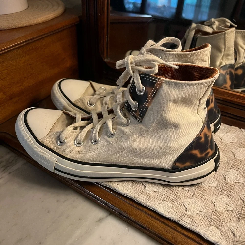 CONVERSE All Star Chuck Taylor High Top Casual Sneakers Tortoise Shell Women's 8